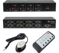 4X4 Vga & Audio Matrix Box 4 Input Output Routing Switch Splitter Distribution