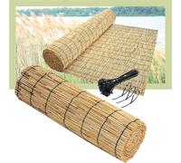 4x40ft Decorative Privacy Fence Roll - Natural Sunshade Canopy 80% Blackout for Patio Partition Outdoor Shading & Decorative Screening Ideal for Garden & Backyard Privacy
