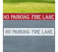 4x48 Inch Reusable Silicone Stencil, For No Parking Fire Lane Markings, Spray Paint Template For Clear Outdoor Pavement Safety Communication