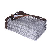 4x4m Silver Aluminum Foil Sun e Cloth with Grommets - 90% UV Resistant Breathable e Net for Plants Strong & Outdoor Sunblock Cover