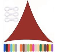 4x4m Triangular UV Protection Sun Shade Sail95% Waterproof Canopy for Outdoor Garden & TerraceIncludes 3 RopesStylish Rust Red Color
