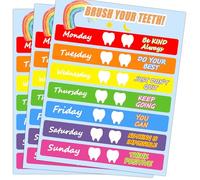 4x5 Inch Brush My Teeth Reward Cards,Fun and Educational Tooth Brush Incentives for Kids 50 Pcs Per Pack