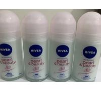 4x50ml Nivea Pearl & Beauty 48hr Anti-Perspirant Deodorant Roll On