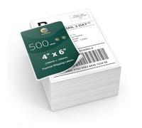 4x6 Direct Thermal Labels, Pack of 500-4" x 6" (100mm x 150mm) White Shipping Address Labels, Replacement for GP-1324D & Compatible with Thermal Printers