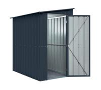 4x6 Globel Lean-To Metal Shed in Grey