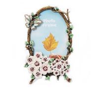 4x6 Inch Oval-Shaped Photo Frame, Vintage Picture Frame with High Definition Glass, Decorative Metal Photo Holder with Floral Rustic design for Tabletop Display