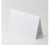 4x6"Plain White Folding Tent Cards (Set of 50)-8x6"Folds to 4x6"- Simple Blank Card Stock for Writing, Stamping, Drawing - Make Your Own Note, Thank You Cards