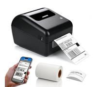 4x6 Thermal Label Printer with Built-in Label Holder, Bluetooth & USB | Inkless Printing, Fast Setup, Wireless Printing, Cost-Effective Shipping Solution for Small Business, & Home Offices