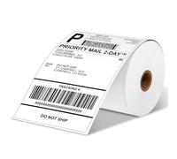 4x6 Thermal Shipping Labels 500 Sheets per Roll - Permanent Adhesive, Compatible with Phomemo, Munbyn, JADENS, vretti, POLONO | Works with Amazon, Royal Mail, DPD, FedEx - White