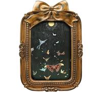4x6 Vintage Picture Frame, Antique Bronze Gold Ornate Bow Photo Frame for Wall Hanging or Tabletop Display, Retro Home Decor, Photo Gallery Art