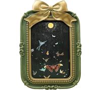 4x6 Vintage Picture Frame, Antique Green Ornate Bow Photo Frame for Wall Hanging or Tabletop Display, Retro Home Decor, Photo Gallery Art