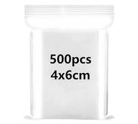 4x6cm Small Grip Seal Bags 500Pcs Mini Sealable Plastic Bags Clear Ziplock Bag Reusable Tiny Transparent Polythene Pouches for Storage Beads Cookies Candies Jewellery