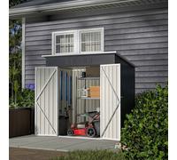 Metal Garden Shed With Free Foundation - Anthracite & White / 4ft x 6ft