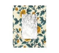 4x6inch Photo Frame Wooden Photo Display,Stand Tabletop and Wall Mounting Wood Picture Frames Vintage Flowers Green Leaf