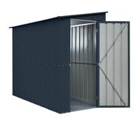 4x8 Globel Lean-To Metal Shed in Grey