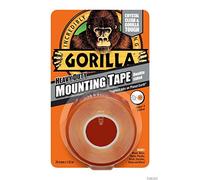 4xGORILLA GLUE 3044101 1.5 m Heavy Duty Double Sided Mounting Tape - Clear
