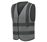 4XL 5XL GREY HI VIS VEST high vis Reflective Safety Vest High Visibility hi viz vis Executive Waistcoat