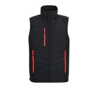 Regatta Mens Full Zip Gilet - Black/Classic Red - 4XL - Black/Classic Red - 100% Polyester