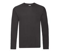 (4XL, Black) Fruit of the Loom Mens Iconic 150 Classic Long-Sleeved T-Shirt