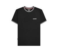(4XL, Black) Lambretta Mens Two Tone Ringer T-Shirt