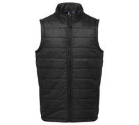 (4XL, Black) Premier Mens Recyclight Padded Gilet