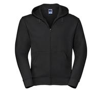 (4XL, Black) Russell Mens Authentic Full Zip Hooded Sweatshirt / Hoodie