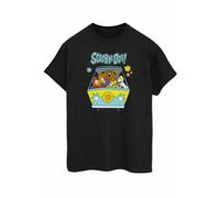 (4XL, Black) Scooby Doo Womens/Ladies Mystery Machine Group Cotton Boyfriend T-Shirt