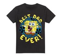 (4XL, Black) SpongeBob SquarePants Mens Best Dad Ever Fathers Day T-Shirt