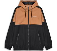 (4XL, Black/Tobacco) Lambretta Mens Contrast Panel Full Zip Hooded Warm Winter Jacket Coat