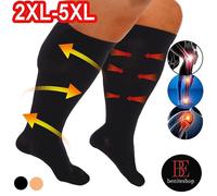 (4XL, Black) Xxl-5xl Sport Compression Stockings Support Stockings Travel Stockings Thrombosis Stockings