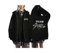 (4XL, Black12) Stray Kids Hoodies Skzoo Print Jackets Skz Hooded Jacket Korean Kpop Concert Coat Stray Kids Sweatshirt Y2k Men Women-Yvan