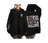 (4XL, Black3) Stray Kids Hoodies Skzoo Print Jackets Skz Hooded Jacket Korean Kpop Concert Coat Stray Kids Sweatshirt Y2k Men Women-Yvan