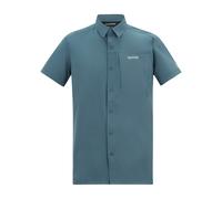(4XL, China Blue) Regatta Mens Insect Repellent Short-Sleeved Travel Shirt