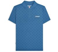 (4XL, Dark Blue/Navy) Lambretta Mens Target Aop Premium Polo Big & Tall Short Sleeve Smart Casual Top