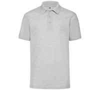 (4XL, Heather Grey) Fruit of the Loom Mens 65/35 Polo Shirt