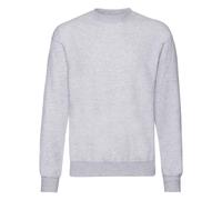 (4XL, Heather Grey) Fruit of the Loom Unisex Adult Polycotton Set-in Sweatshirt