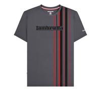 (4XL, Iron) Lambretta Mens Racing Stripe T-Shirt