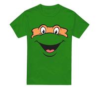 (4XL, Kelly Green) Teenage Mutant Ninja Turtles Mens Michelangelo Smile T-Shirt
