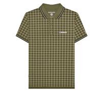 (4XL, Khaki Green) Lambretta Mens SS25 Geometric Polo Shirt