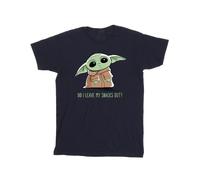 (4XL, Navy Blue) Star Wars Mens The Mandalorian Grogu Snacks Meme T-Shirt