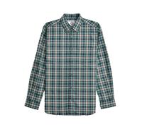 (4XL, Navy/Green/Red) Lambretta Mens Classic Checked Long-Sleeved Shirt