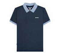 (4XL, Navy) Lambretta Mens Gingham Big & Tall Polo Shirt
