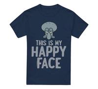 (4XL, Navy) SpongeBob SquarePants Mens Happy Face T-Shirt