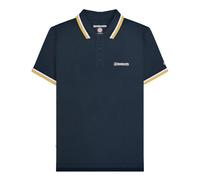 (4XL, Navy/White/Cashew/Gold) Lambretta Mens Triple Tipped Polo Shirt