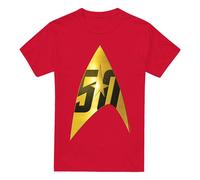 (4XL, Red) Star Trek Mens 50th Anniversary Delta T-Shirt