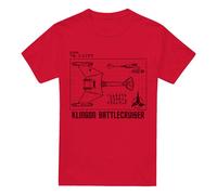 (4XL, Red) Star Trek Mens D7 Diagram T-Shirt