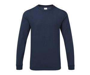 (4XL, Sport Dark Navy) Gildan Mens Hammer Heavyweight Long Sleeve T-Shirt