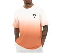 4XL T Shirts for Men UK, Mens T Shirts Men's Fashion Casual T-Shirts Breathable Lightweight Tee Top Hawaiian Print Summer Camping Hiking Holidays Everyday Wear