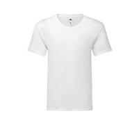 Iconic 150 V Neck T-Shirt Fruit Of The Loom White 4XL