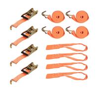 4XRatchet Straps Tie Down 38mm 2.9 Metre Orange 2Ton Lashing Straps